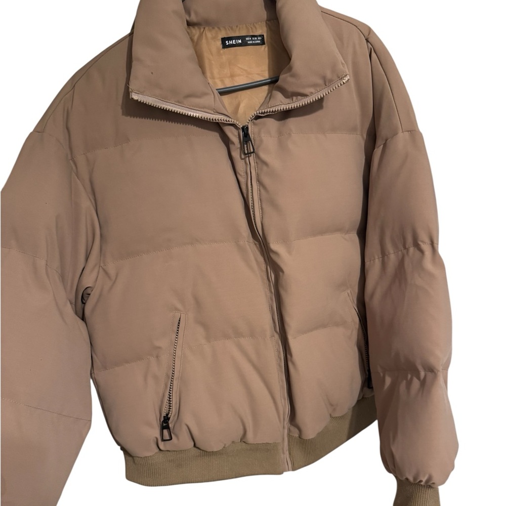 SHEIN Light Brown Puffer Jacket
